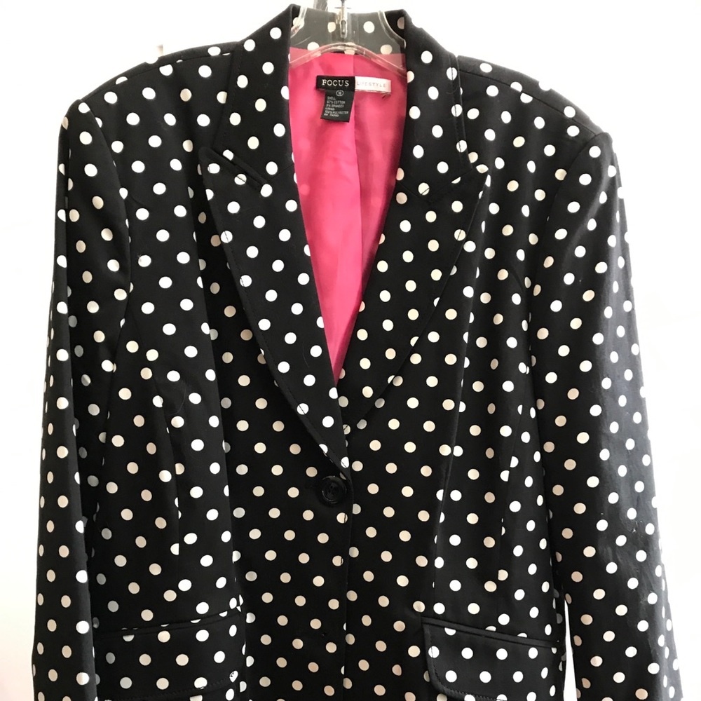 Polka dot blazer